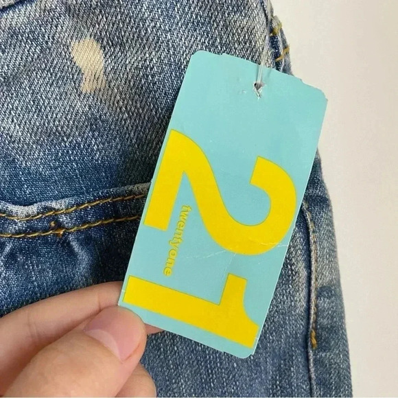 Vintage Forever 21 Rhinestones Capri Crop Ankle Low Rise Jeans 26 - Picture 4 of 5